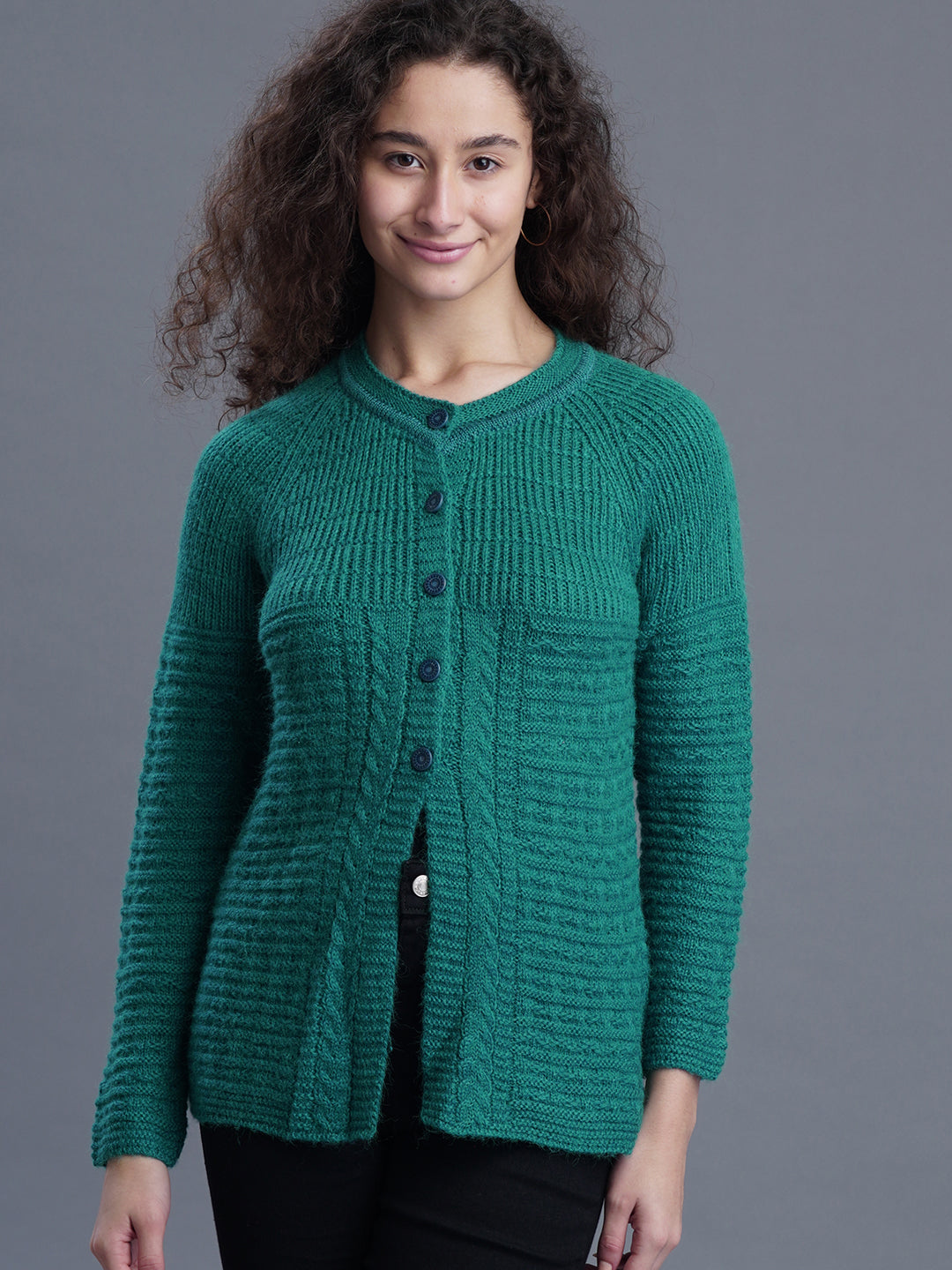 Virsa Embellished Round Neck Cardigan