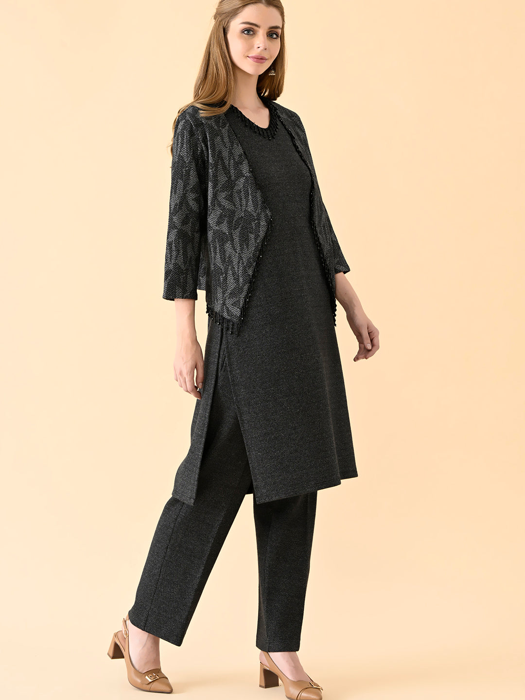 Smoky Grace Jacquard Set