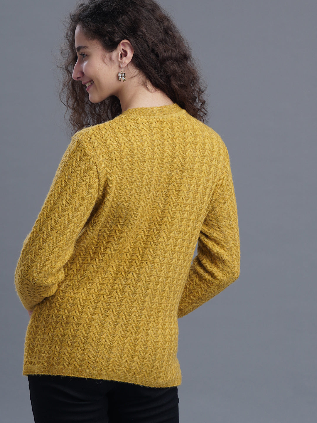 Snug Loop Round-Neck Cardigan