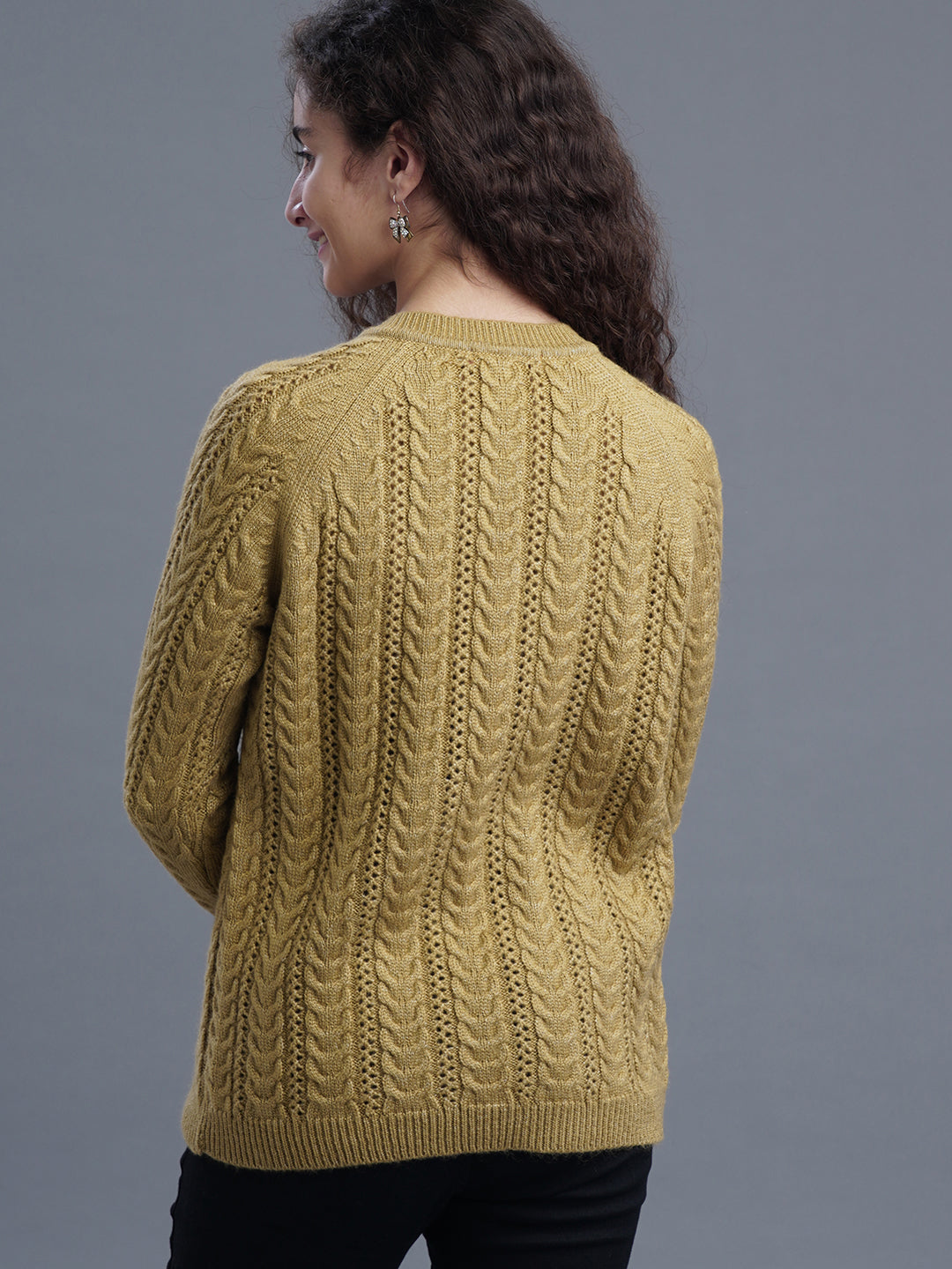 LunaKnit Round-Neck Cardigan