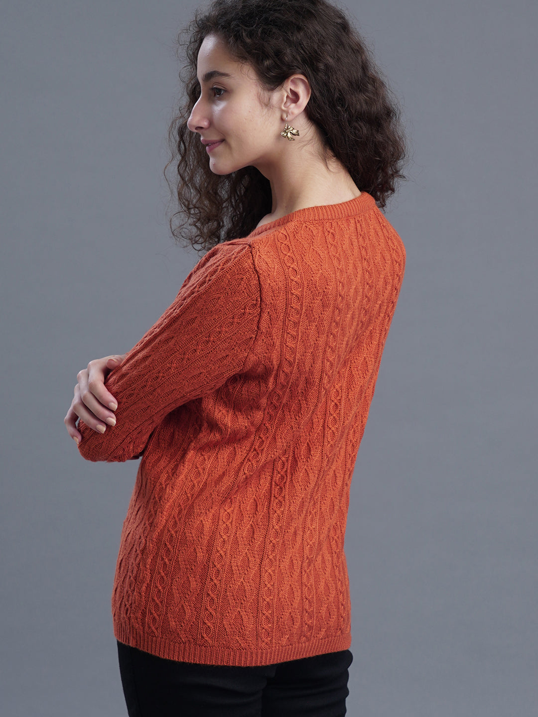 Misty Loop Round-Neck Cardigan