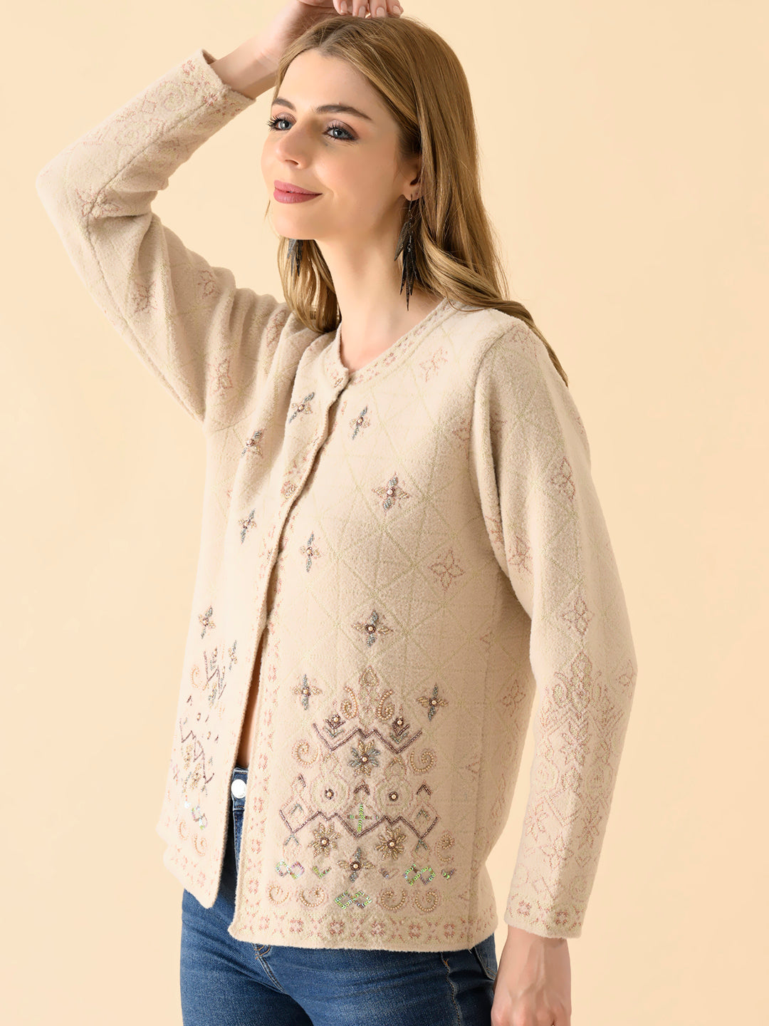 Ornamental Embroidered Sweater