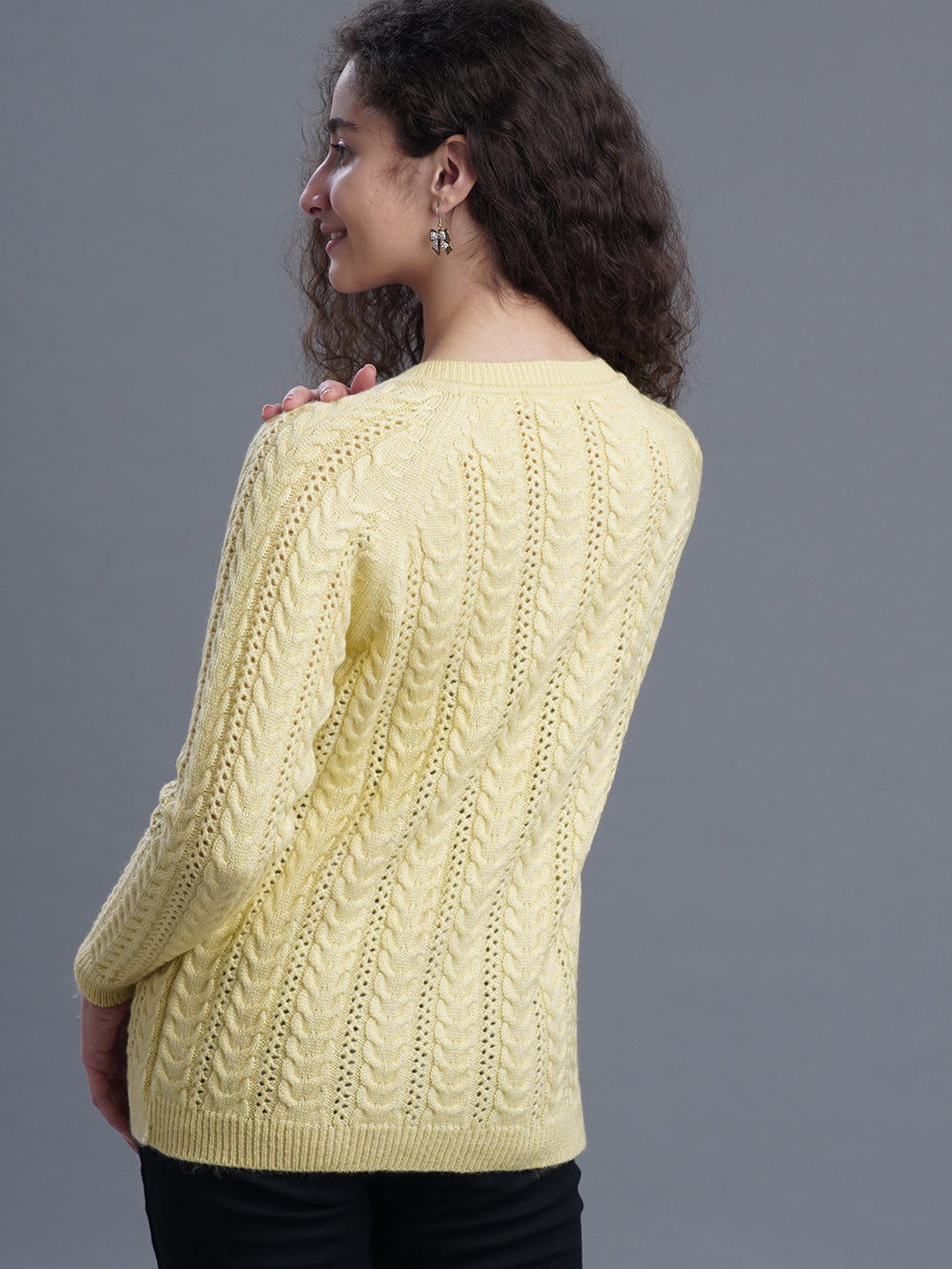 LunaKnit Round-Neck Cardigan