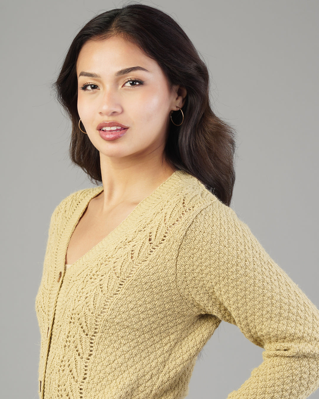 Elena V-Neck Knit Cardigan