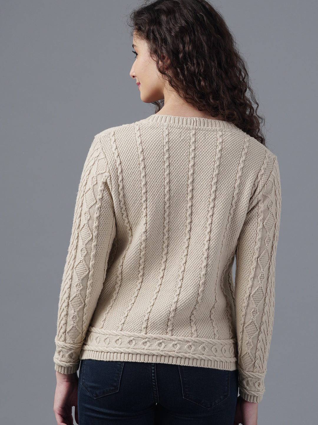 Virsa Intricate Cable Knit Cardigan