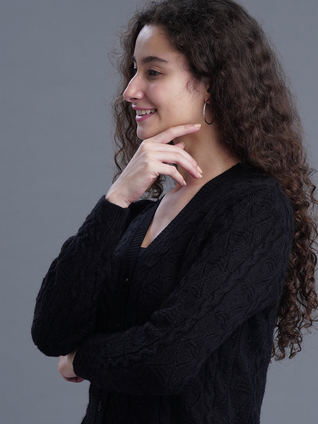 SoftHaven Round-Neck Cardigan