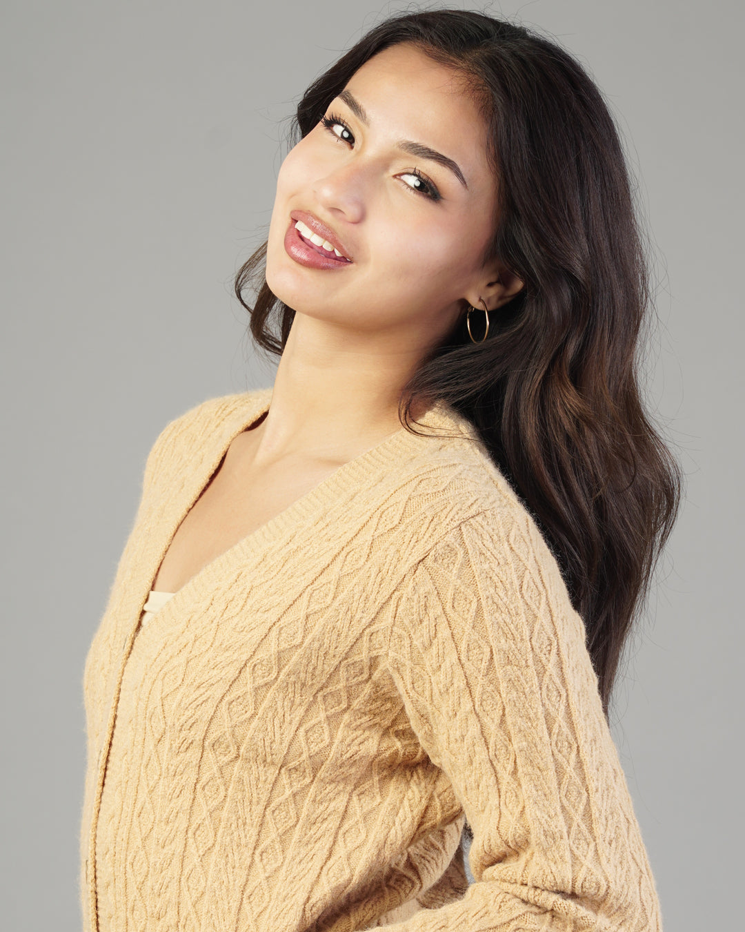 Leona V-Neck Knit Cardigan