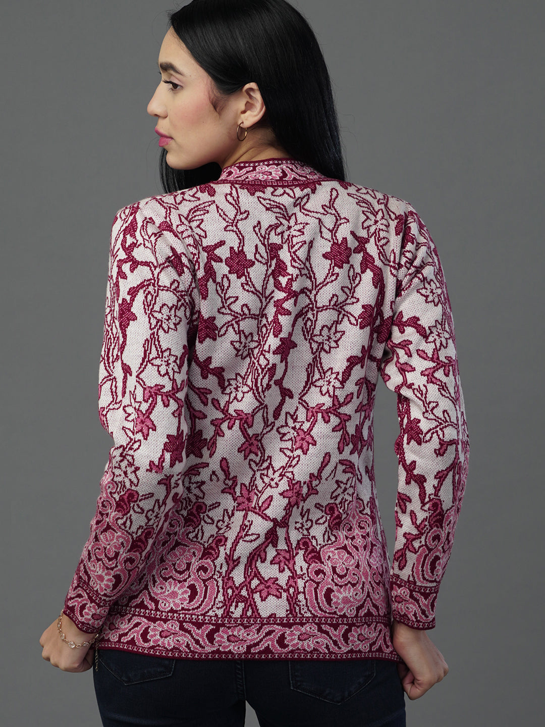 Virsa Elegant Party Wear Jacquard Cardigan