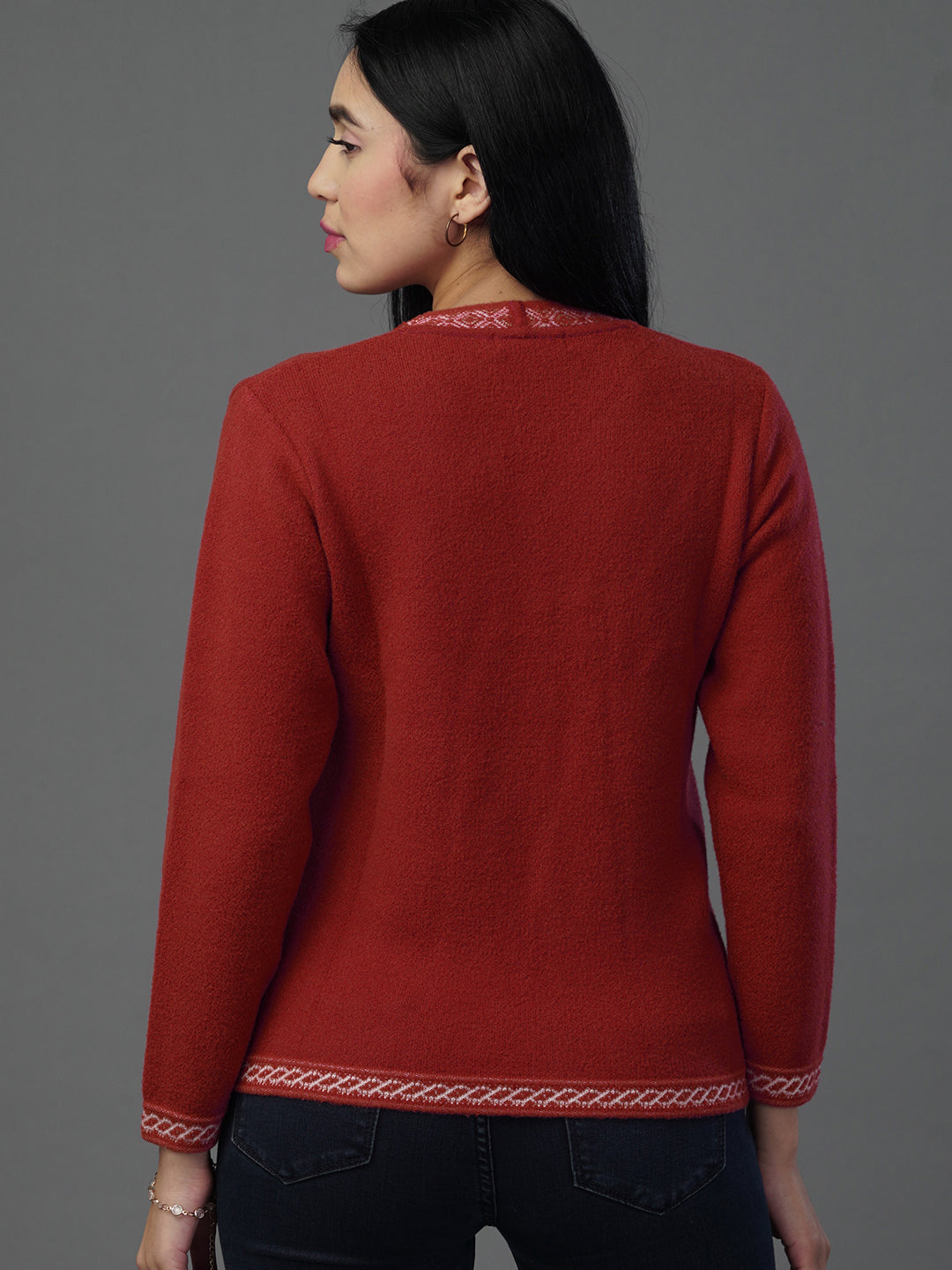 The Burgundy Bloom Jacquard Essential