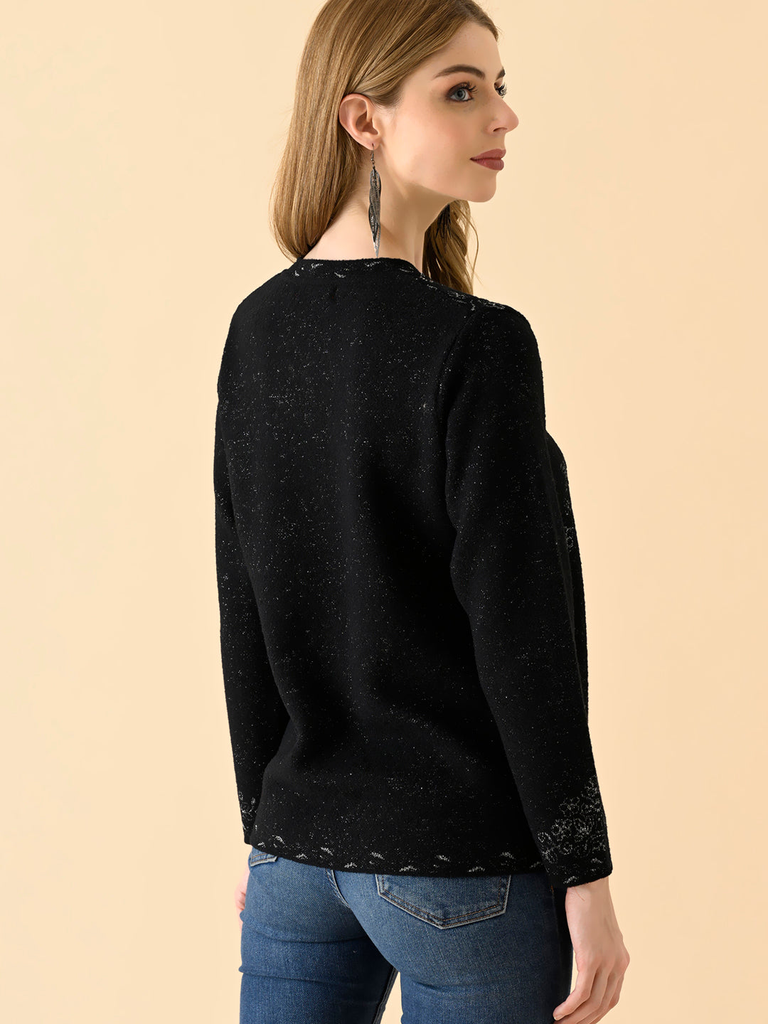 Luxe Embroidered Knit Cardigan
