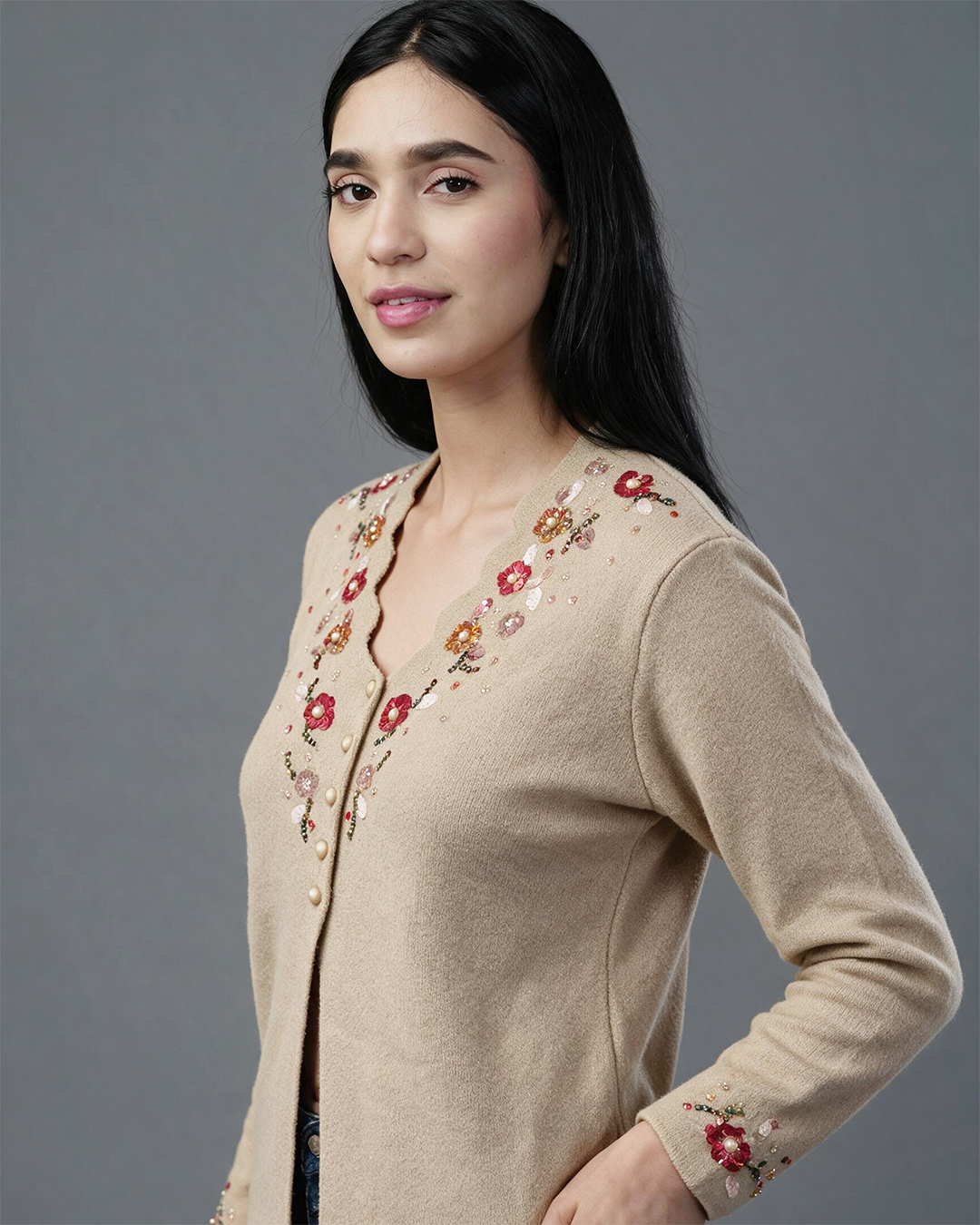 The Sun-Drenched Jacquard Cardigan