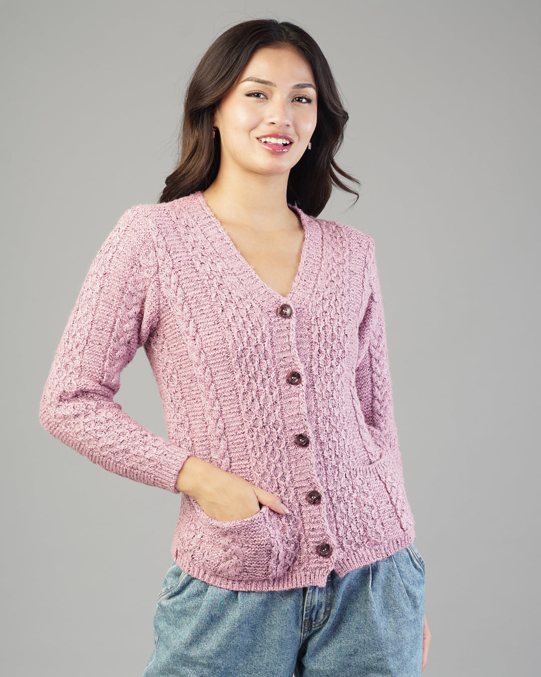 Rhea V-Neck Knit Cardigan