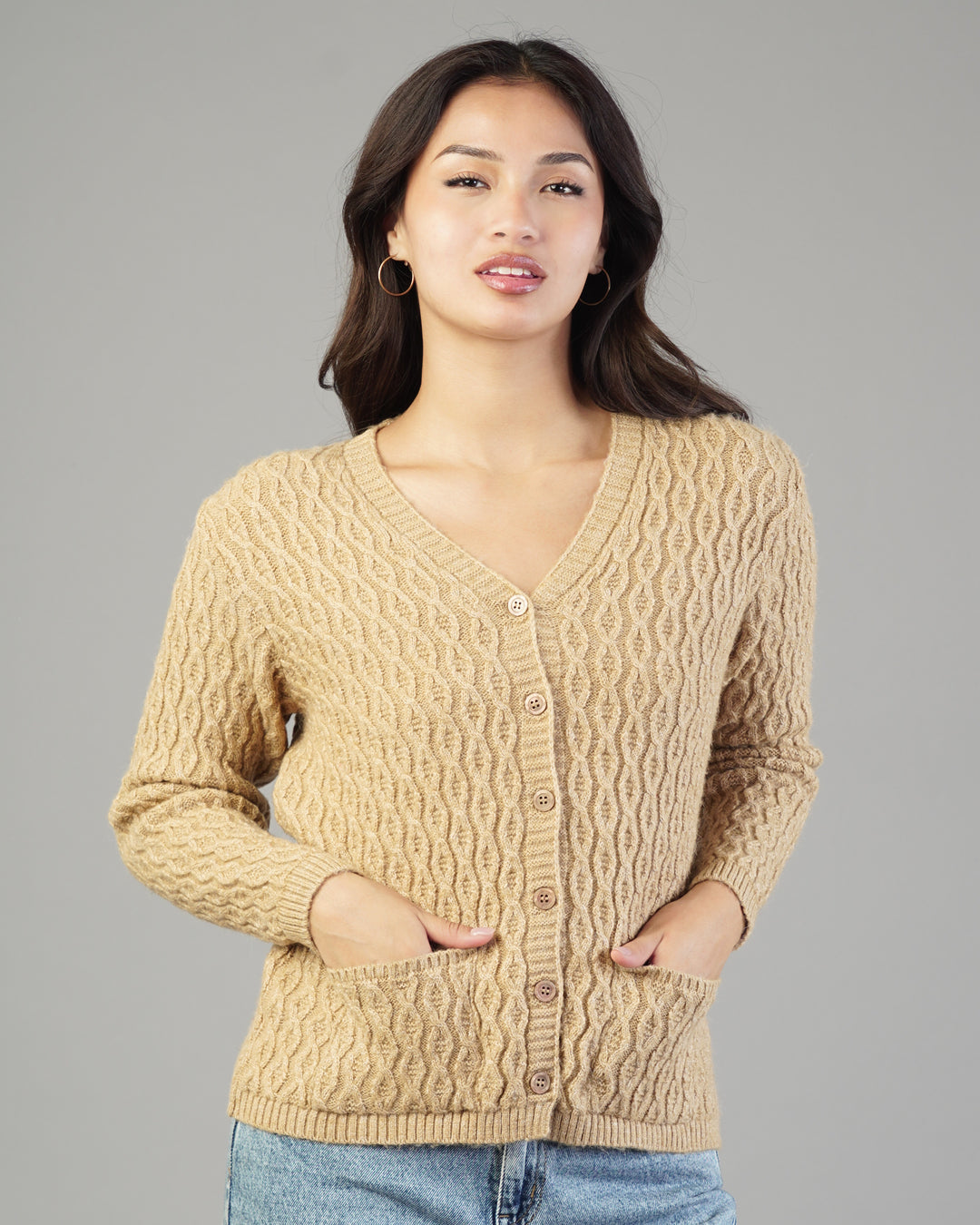Anya V-Neck Knit Cardigan