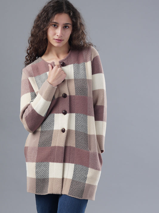 Virsa Cozy Plaid Long Cardigan