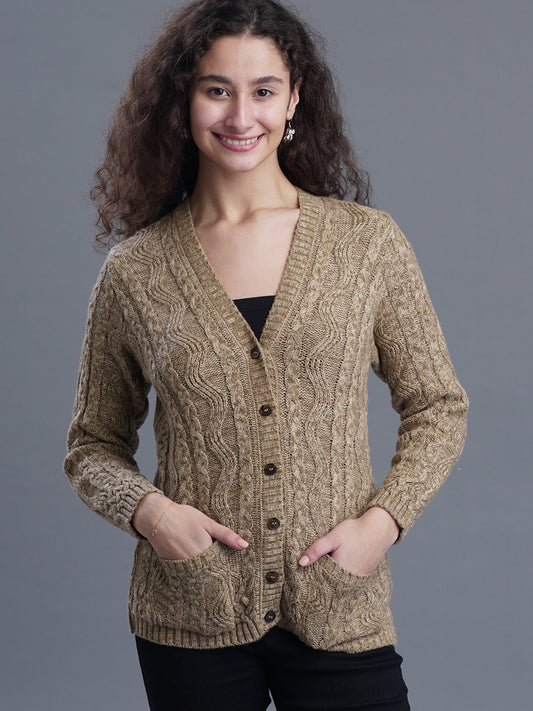 Sandstone V-Neck CARDIGAN