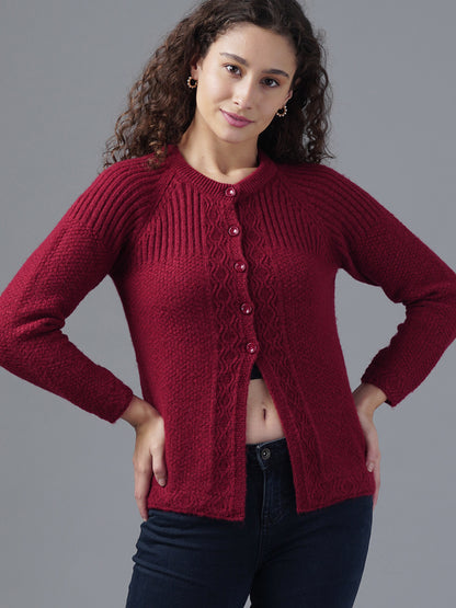 Virsa Ribbed Detail Knit Cardigan