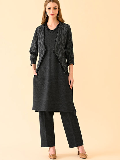 Smoky Grace Jacquard Set