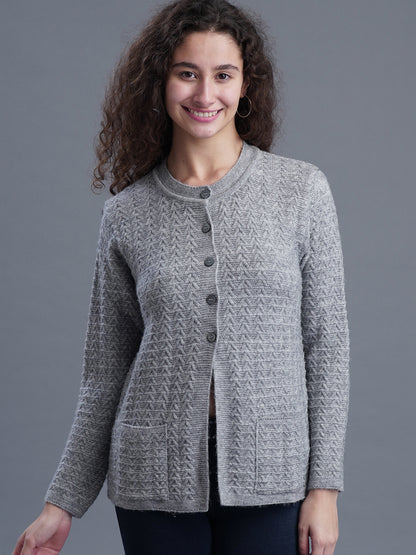 Snug Loop Round-Neck Cardigan