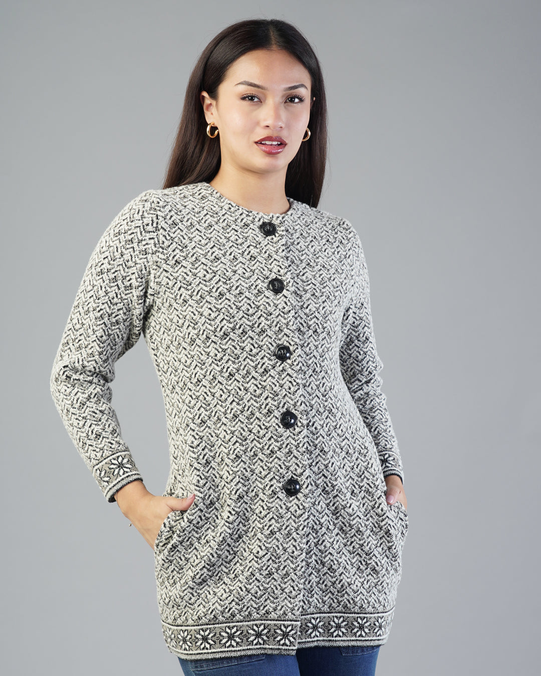 Elodie Jacquard Cardigan