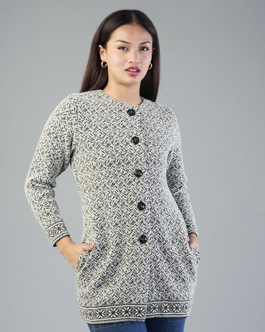 Elodie Jacquard Cardigan
