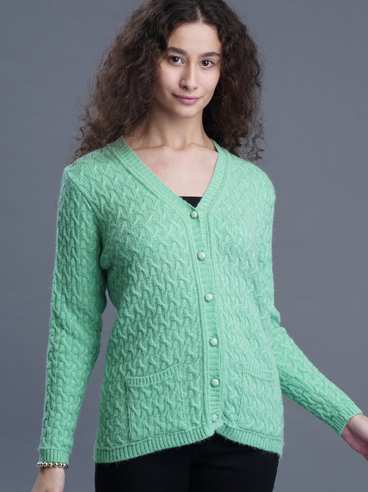 Pine Haze V-Neck CARDIGAN