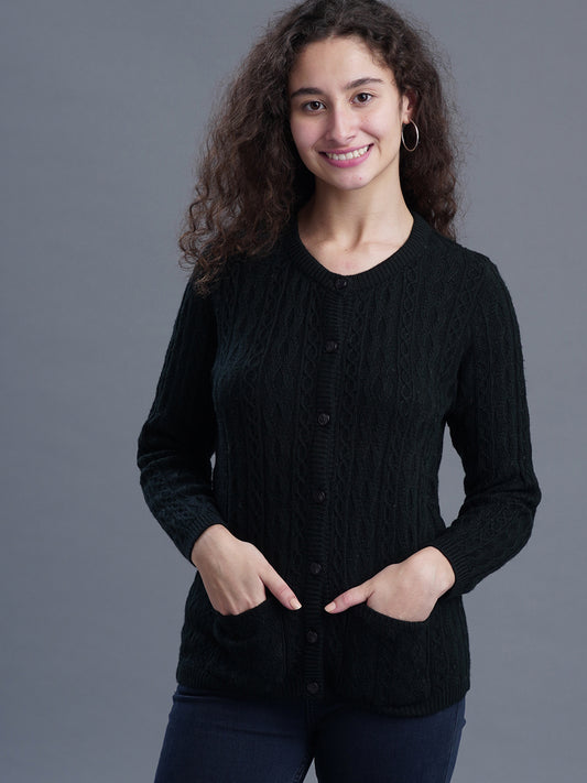  SoftHaven Round-Neck Cardigan