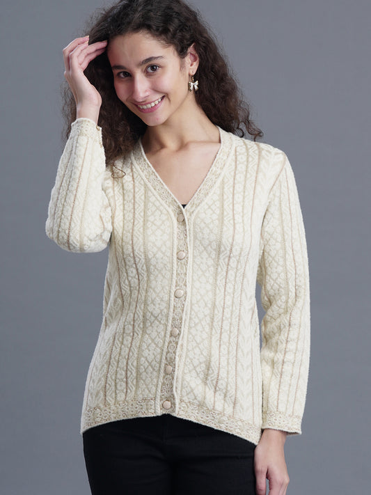 Empress Weave V-Neck Cardigan