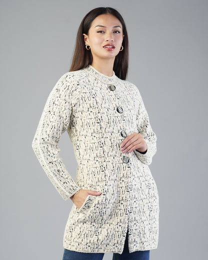 Gabrielle Jacquard Cardigan
