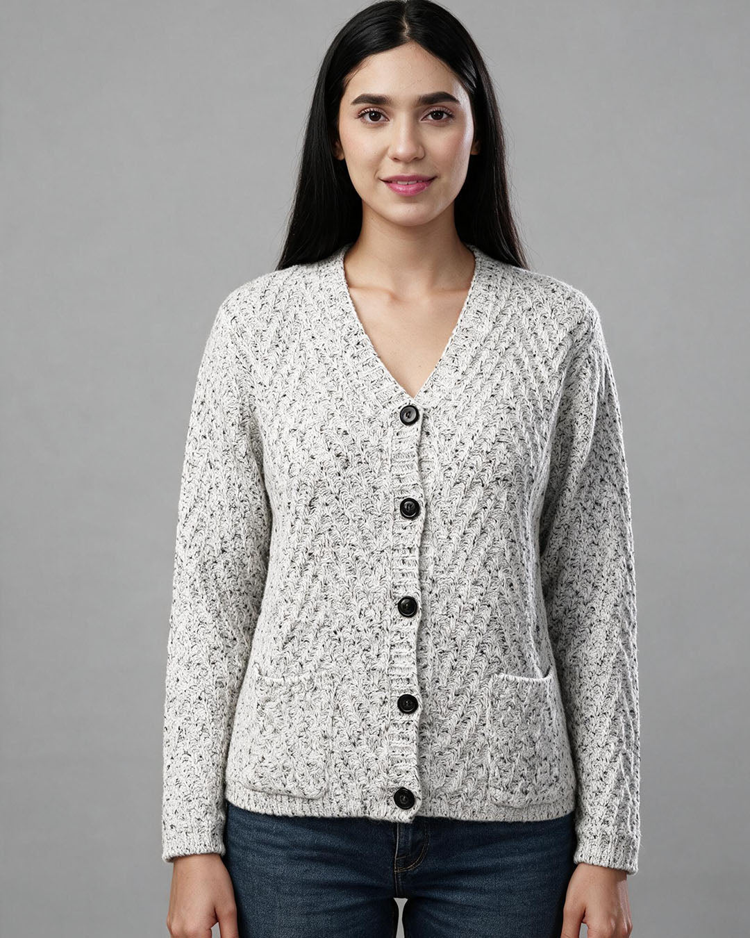 The Heather Luxe V-Neck cardigan