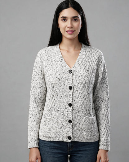 The Heather Luxe V-Neck cardigan