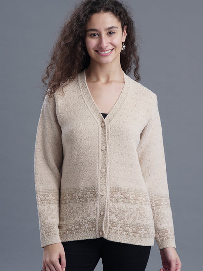  Premium Jacquard Wool Cardigan