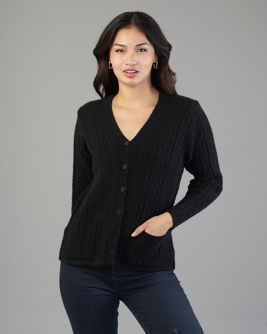Leona V-Neck Knit Cardigan