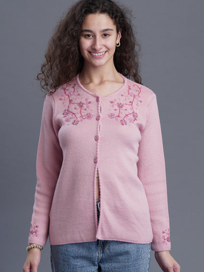 Twilight Bloom Jacquard Cardigan