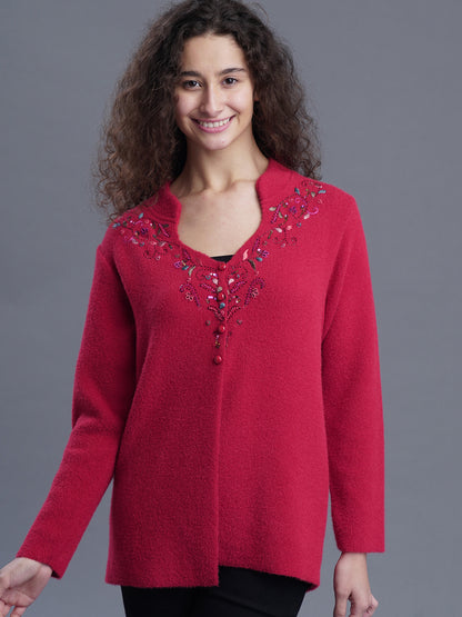  Evening Weave V-Neck Cardigan