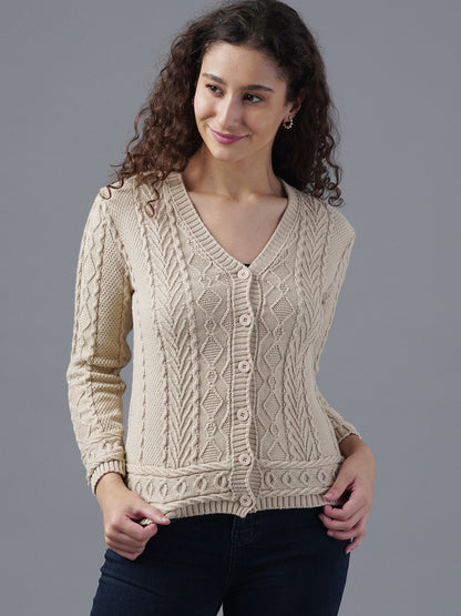Virsa Intricate Cable Knit Cardigan