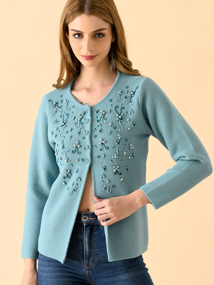 Smoky Quartz Ribbed Turtleneck