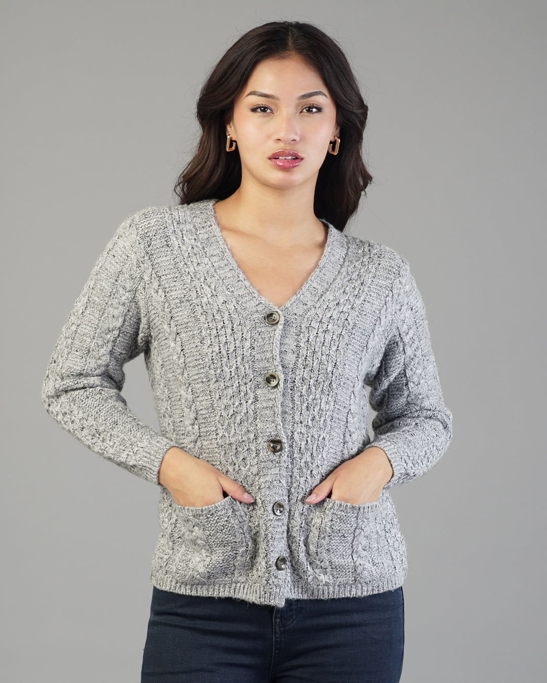 Rhea V-Neck Knit Cardigan