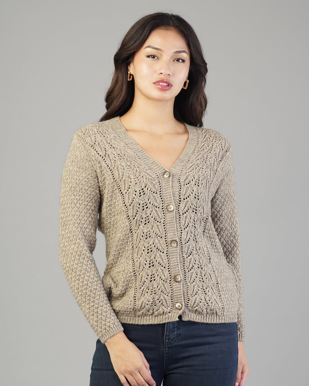 Elena V-Neck Knit Cardigan