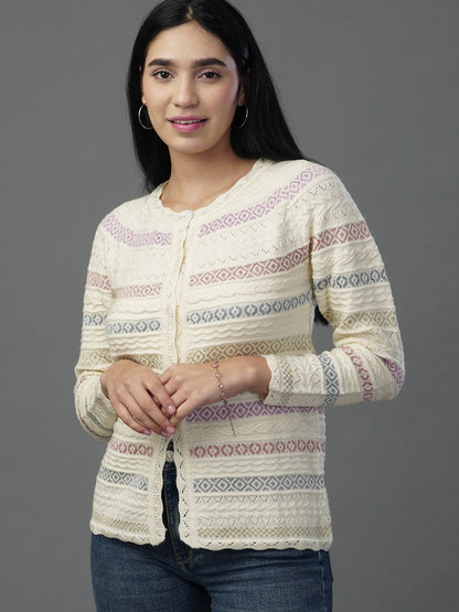 The Ivory Lattice V-Neck