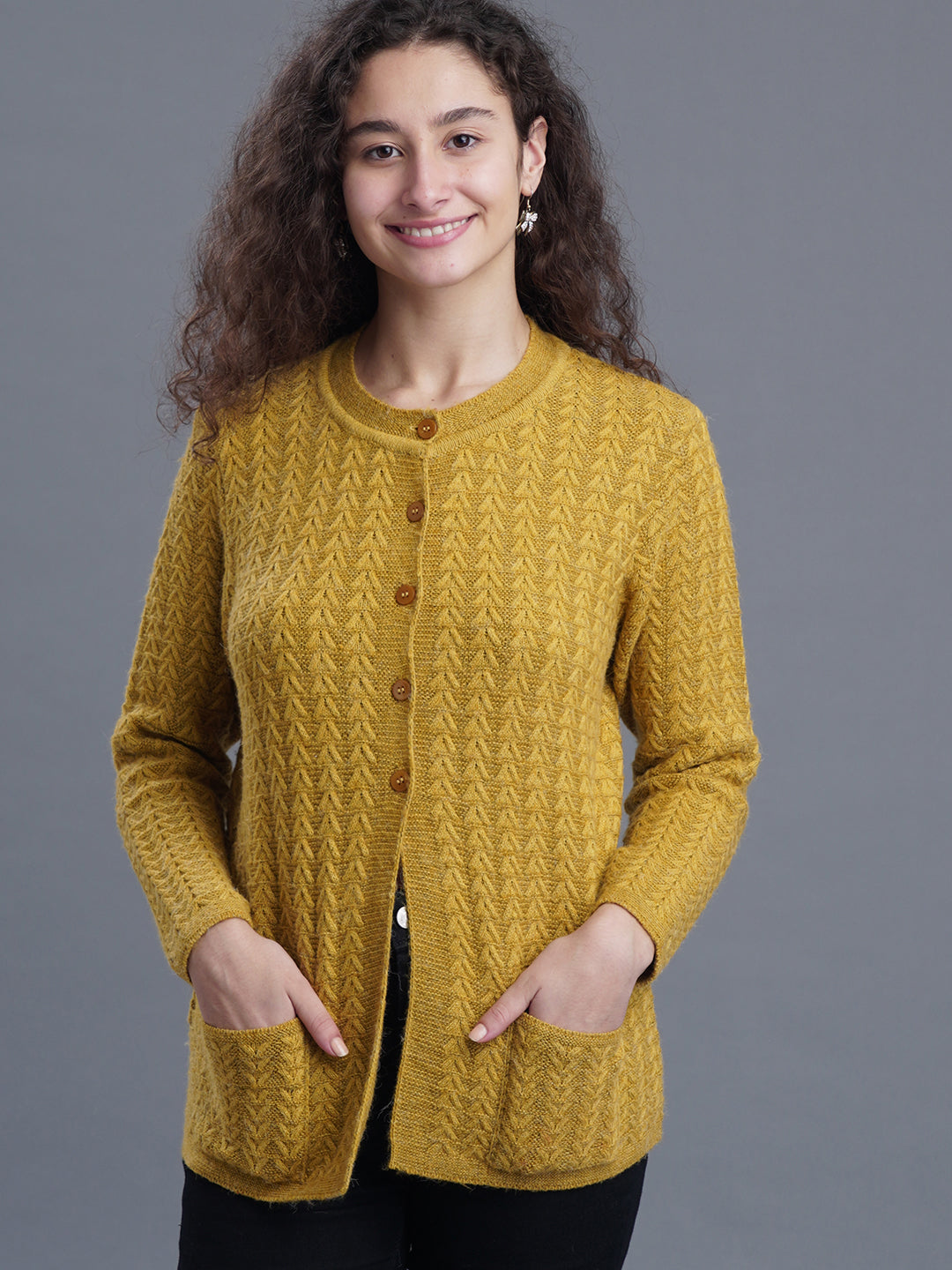 Snug Loop Round-Neck Cardigan