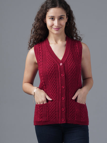 Virsa Diamond Weave V-Neck Vest