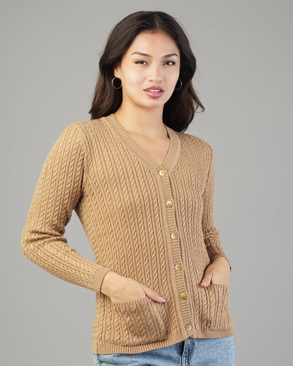 Dalia V-Neck Knit Cardigan