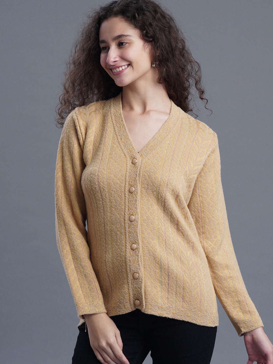  Empress Weave V-Neck Cardigan