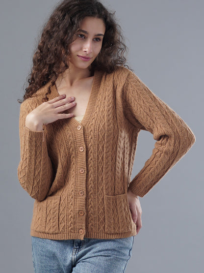 Virsa Cozy Cable Knit Cardigan