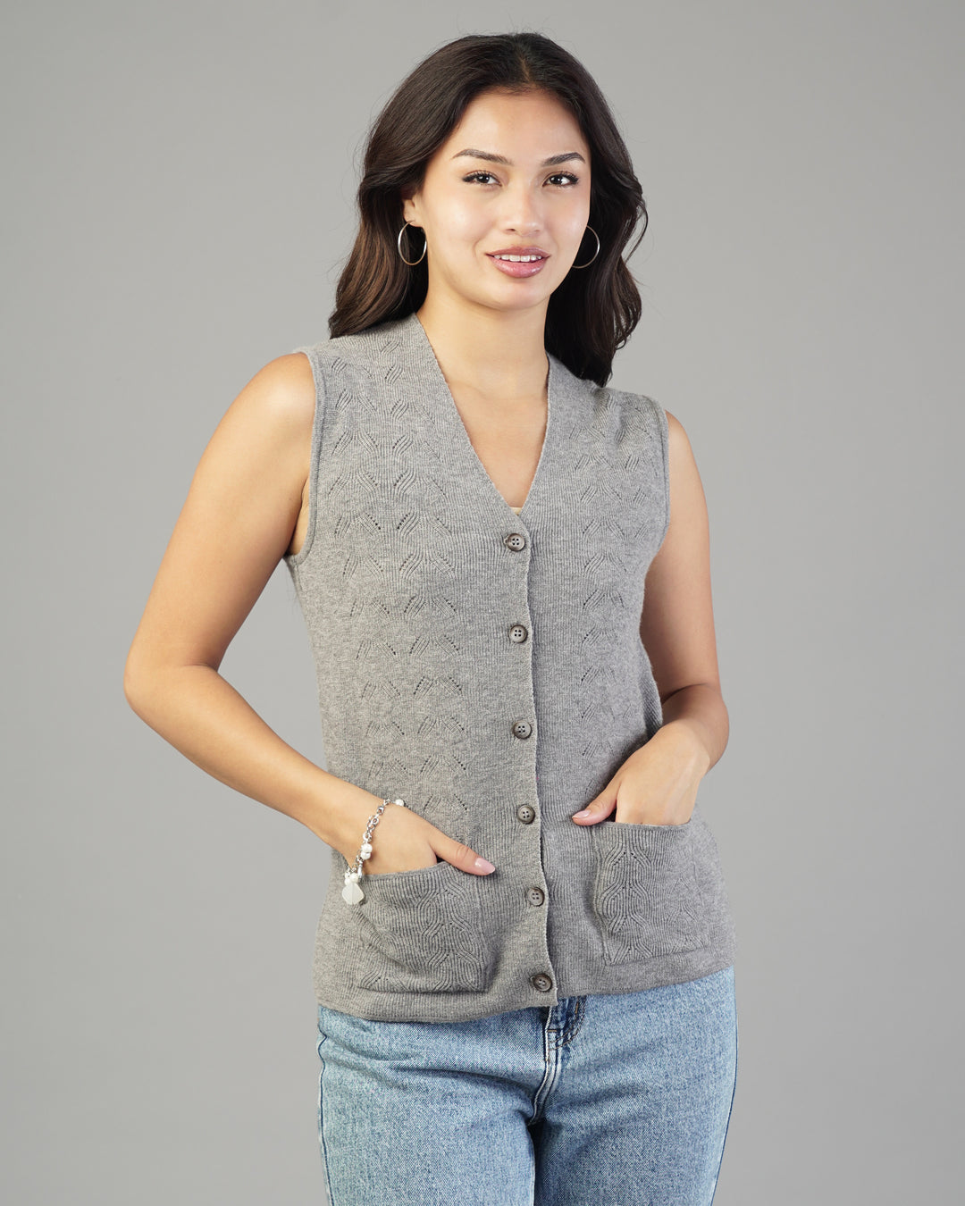 Elara V-Neck Knit Cardigan