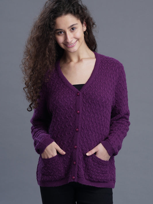 Noir Knit V-Neck CARDIGAN