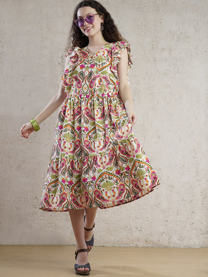 Havana Blossom Floral Midi Dress