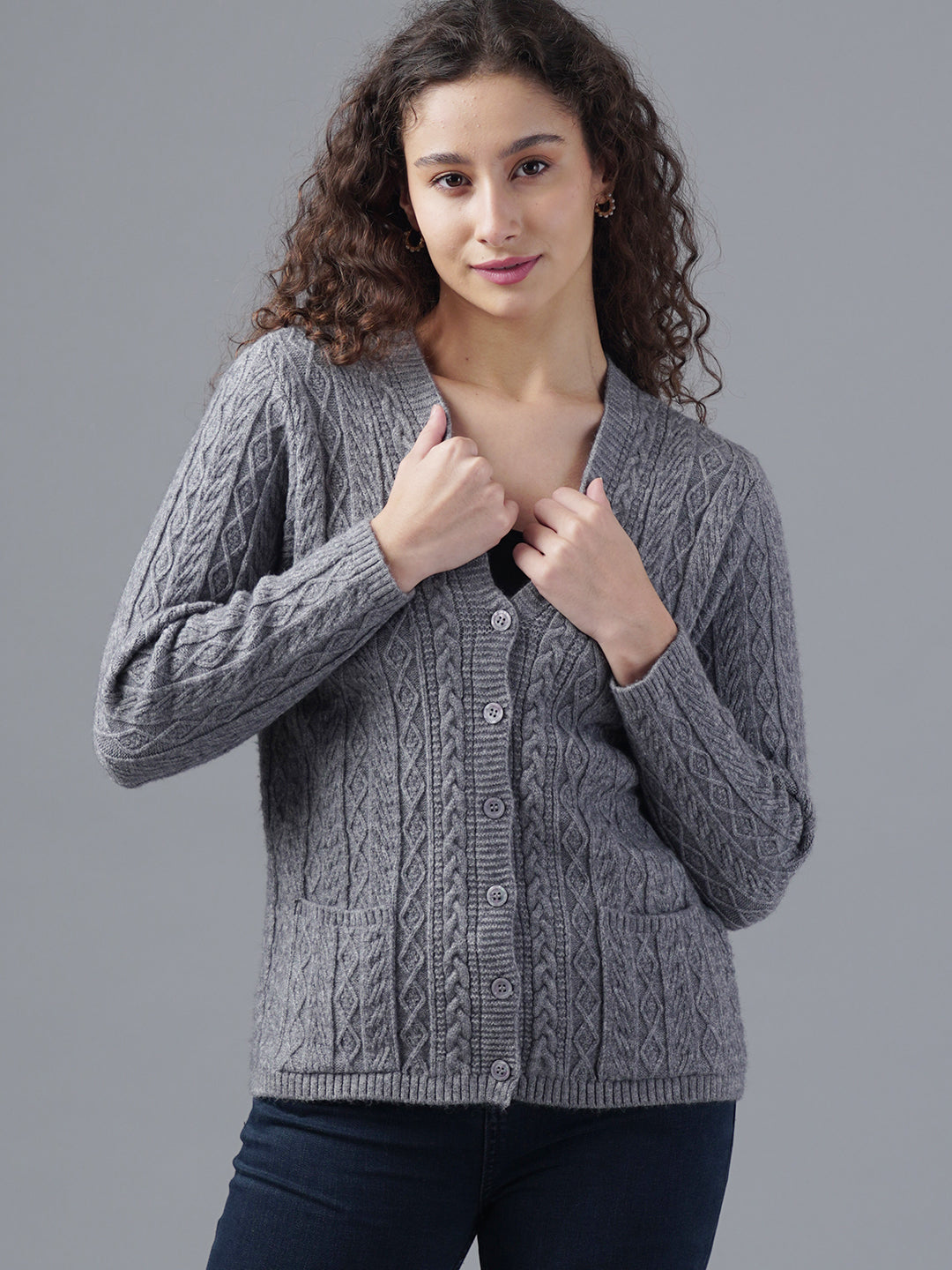 Virsa Cozy Cable Knit Cardigan