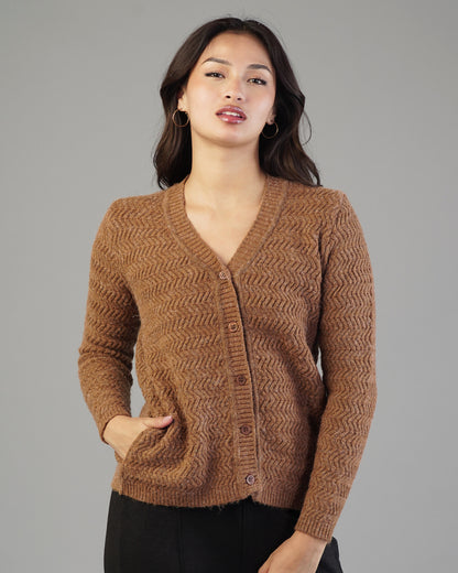 Noelle V-Neck Knit Cardigan