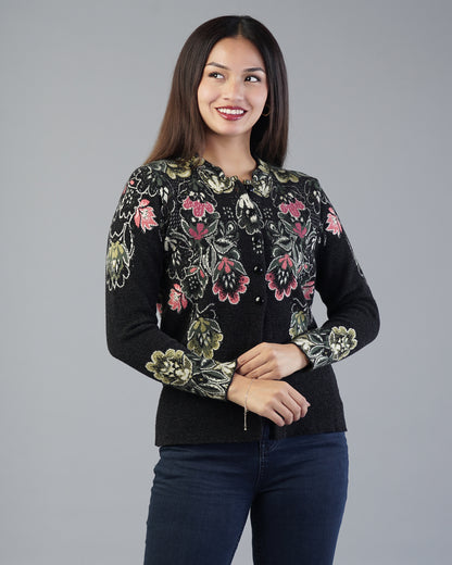 Lucia Jacquard Cardigan